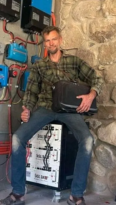 SonPowerSolar energy system specialist on site
